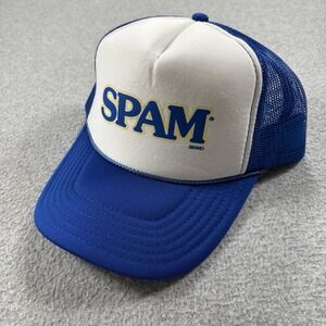 Vintage SPAM Trucker Hat Cap Snap Back OTTO Blue